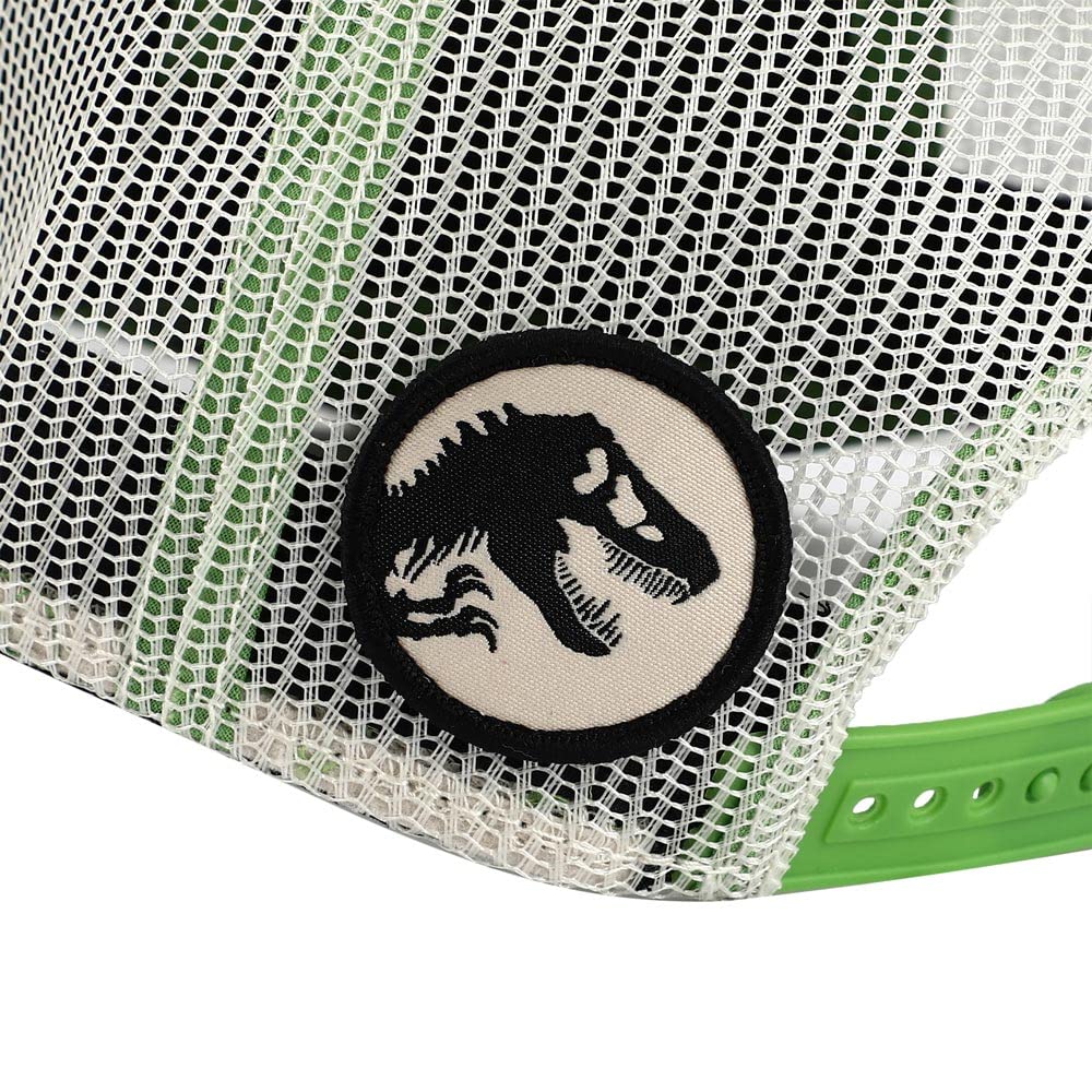 Bioworld Jurassic Park Camo Dinosaur Pre-Curved Embroidered Logo Snapback Hat - Image 6