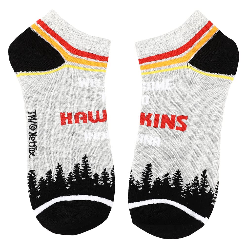 Bioworld Stranger Things Logos Casual Ankle Socks for Men 5-Pack - Image 5