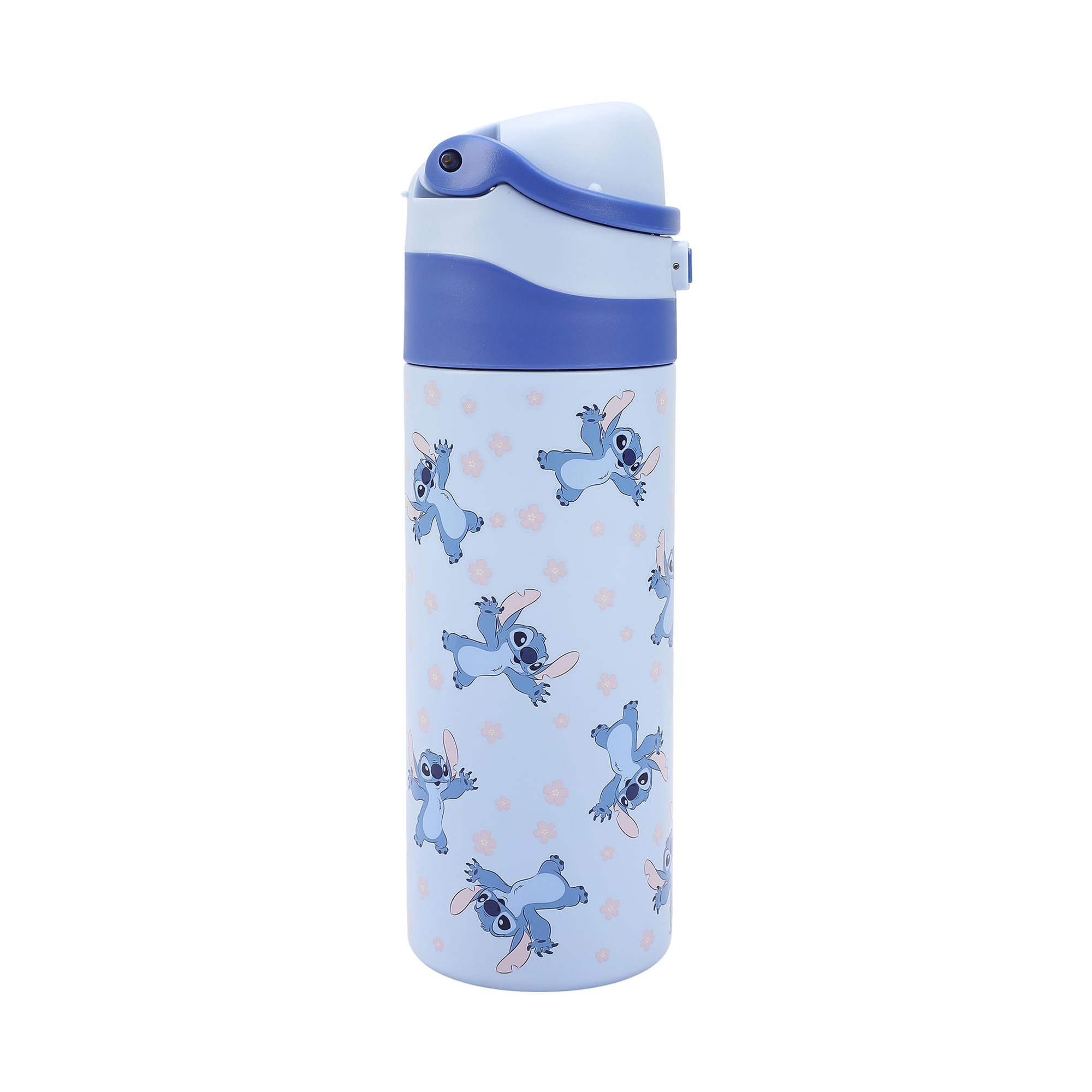 Lilo & Stitch All-Over Stitch Print Blue 24 Oz Stainless Steel Water Bottle - Image 5